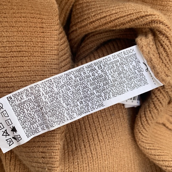 Forever 21 Tan Faux Wrap Tie Waist Knit Sweater Dress - Picture 11 of 11